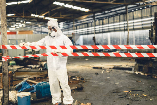 Professional Sewage Cleanup technician working in Glenwood, IL